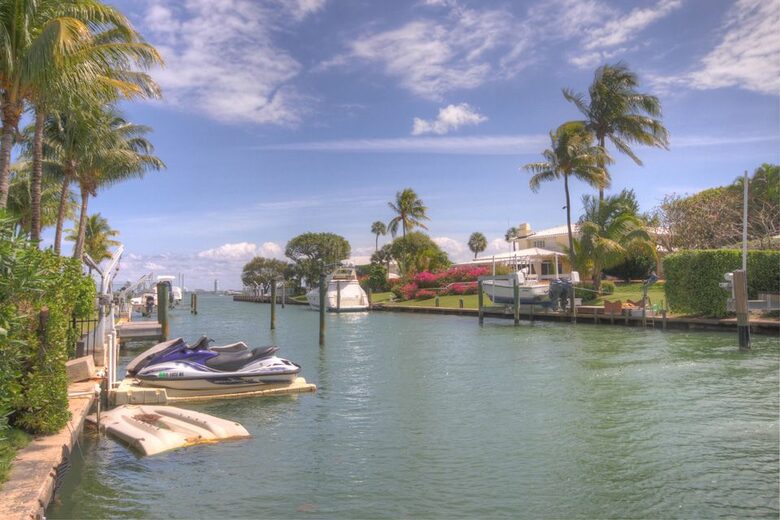 Waterfront Villa with Dock Near South Beach - Miami, Florida