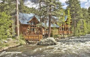 Riverfront Log Home Estate - Estes Park, Colorado